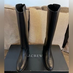 Women’s J Crew Black leather tall boots